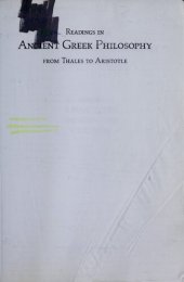 book Readings in Ancient Greek Philosophy: From Thales to Aristotle