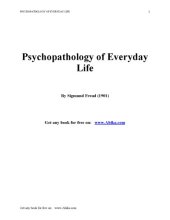 book Psychopathology Of Everyday Life