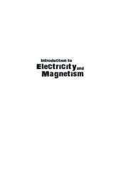 book Introduction to Electricity and Magnetism