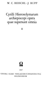 book S. patris nostri Cyrilli Hierosolymarum archiepiscopi opera quae supersunt omnia