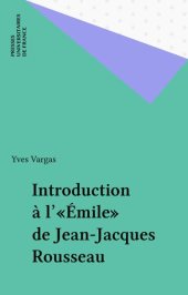 book Introduction à l'«Émile» de Jean-Jacques Rousseau