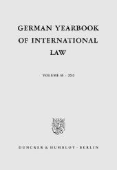 book Jahrbuch für Internationales Recht. German Yearbook of International Law. Vol.55