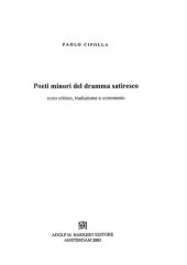 book Poeti minori del dramma satiresco: testo critico, traduzione e commento