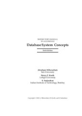 book Instructor's Manual to Accompany Database System Concepts