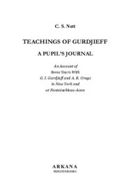 book Teachings of Gurdjieff: A Pupil's Journal