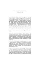 book The Cambridge World History of Violence: Volume 1, The Prehistoric and Ancient Worlds (English Edition)