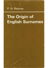 book The Origin of English Surnames