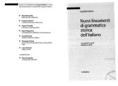 book Nuovi lineamenti di grammatica storica dell'italiano