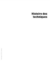 book Histoire des techniques