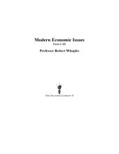 book Modern economic issues