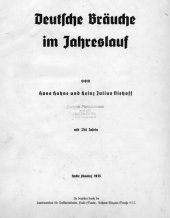 book Deutsche Bräuche im Jahreslauf (Halle) 1935