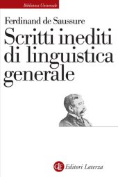 book Scritti inediti di linguistica generale