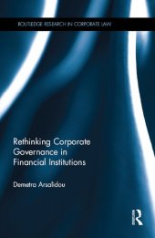 book Rethinking Corporate Governance in Financial Institutions