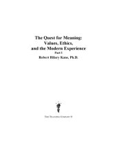 book Quest for meaning : values, ethics, and the modern experience