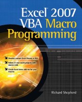 book Excel 2007 VBA Macro Programming