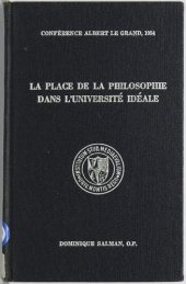 book La place de la philosophie dans l'université idéale