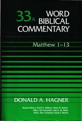 book Matthew 1-13, Volume 33A