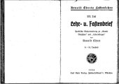book Fastenlehre - III. Teil - Lehr- und Fastenbrief (1924, 11 Doppels., Scan, Fraktur)