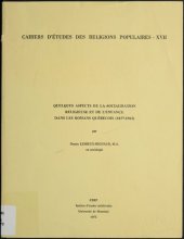 book Quelques aspects de la socialisation religieuse et de l'enfance dans les romans québécois (1837-1962)