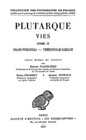 book Plutarque: Vies. Tome II: Solon - Publicola - Thémistocle - Camille