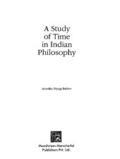 book A Study of Time in Indian Philosophy