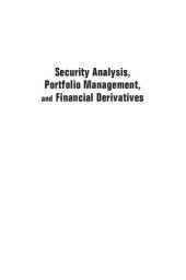 book Security Analysis, Portfolio Management, and Financial Derivatives