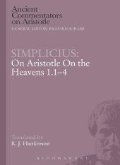 book Simplicius: On Aristotle On the Heavens 1.1-4