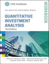 book Quantitative Investment Analysis Workbook, 3rd Edition