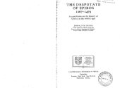 book The despotate of Epiros, 1267-1479 : a contribution to the history of Greece in the Middle Ages