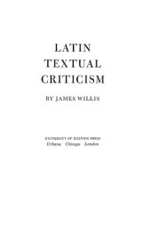 book Latin Textual Criticism