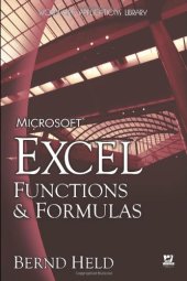 book Microsoft Excel Functions and Formulas: Excel 97 - Excel 2003