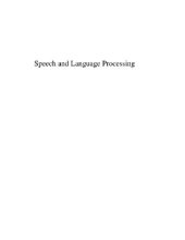 book Speech and Language Processing