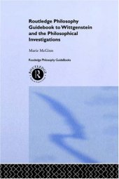 book Routledge Philosophy Guidebook to Wittgenstein and the Philosophical Investigations