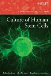 book Culture of human stem cells