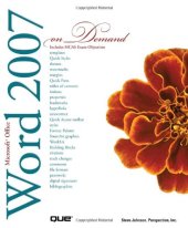 book Microsoft Office Word 2007 On Demand