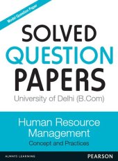 book Solved Question Paper: Human Resource Management (University of Delhi) (B.Com)