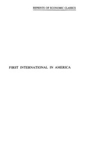 book The First International in America