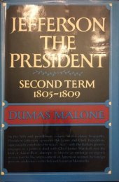 book Jefferson the President: Second Term 1805-1809