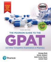 book The Pearson Guide to the GPAT and Other Competitive Examinations in Pharmacy