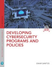 book Developing Cybersecurity Programs And Policies