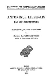 book Antoninus Liberalis: Les Métamorphoses