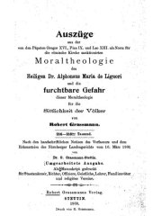 book Auszuege aus der Moraltheologie des Heiligen Alphonsus Liguori