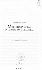 book Morfología léxica: la formación de palabras