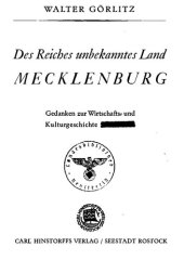 book Des Reiches unbekanntes Land Mecklenburg