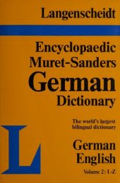 book Der Große Muret-Sanders: Langenscheidts enzyklopädisches Wörterbuch der englischen und deutschen Sprache. Deutsch-Englisch. Bd. 2, L-Z