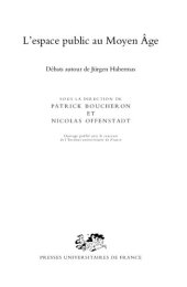 book L'espace public au Moyen âge. Débats autour de Jürgen Habermas