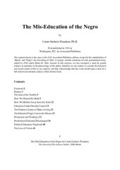 book The Mis-Education of the Negro