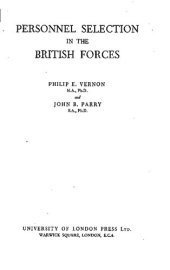 book Personnel Selection in the British Forces