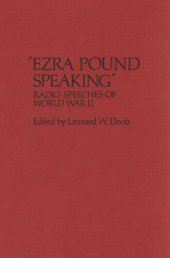 book 'Ezra Pound Speaking': Radio Speeches of World War II