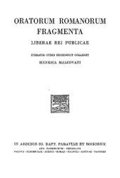 book Oratorum Romanorum fragmenta liberae rei publicae